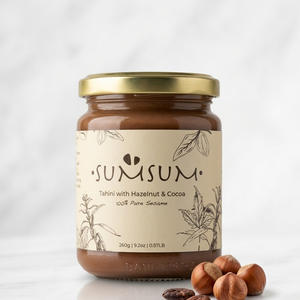 SUMSUM Tahini with Hazelnut & Cocoa - Chocolate Tahini Blend