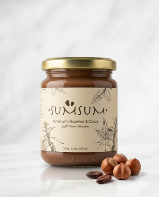 SUMSUM Tahini with Hazelnut & Cocoa - Chocolate Tahini Blend