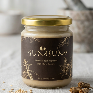 SUMSUM Natural Tahini Paste - 100% Pure Sesame